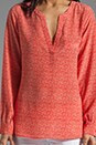 view 4 of 5 Marsher Textural Print Blouse in Fiery Red