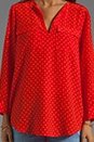 view 3 of 6 Marlo E Polka Dot Blouse in Fiery Red