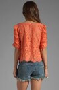 view 2 of 5 Fanny Lace Top in Hot Coral
