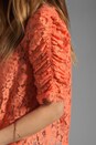 view 4 of 5 Fanny Lace Top in Hot Coral