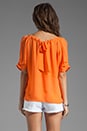 view 2 of 4 Eleanor Matte Silk Top in Carrot