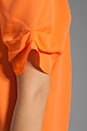 view 4 of 4 Eleanor Matte Silk Top in Carrot