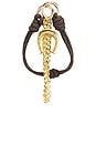 view 1 of 4 Wish Me Luck Bag Charm in Black & Gold