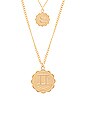 view 2 of 2 Gemini Zodiac Necklace Set in Gold