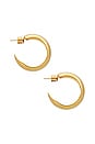 view 2 of 2 Half Round Hoops in Gold