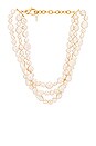 view 1 of 2 Elsa Pearl Triple Layer Necklace in White