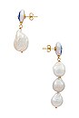 view 2 of 2 Protection Mismatched Earrings in Pearl