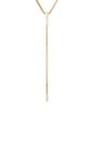 view 2 of 2 x REVOLVE Pave Bar Lariat in Gold
