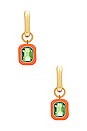 view 2 of 3 x REVOLVE Crystal Earrings in Orange And Green