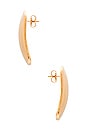 view 2 of 2 X Revolve Rectangle Drop Earring in Gold