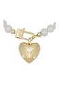 view 2 of 2 Heart Pearl Necklace in Gold