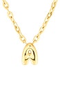 view 2 of 2 Bubble Letter Necklace in Gold