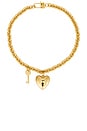 view 1 of 2 Heart Lock Necklace in Gold
