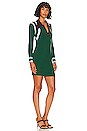 view 2 of 3 Mini Polo Dress in Green Chevron
