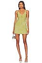 view 1 of 5 Mini Slip Dress in Chartreuse