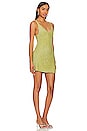 view 2 of 5 Mini Slip Dress in Chartreuse