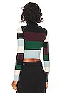 view 3 of 4 Long Sleeve Crop Turtleneck in Black Color Block