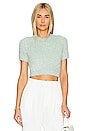 view 1 of 5 Solid Tinsel Crop Top in Seafoam