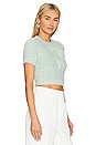 view 2 of 5 Solid Tinsel Crop Top in Seafoam