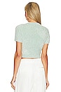 view 3 of 5 Solid Tinsel Crop Top in Seafoam