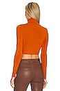 view 3 of 4 Long Sleeve Crop Turtleneck Sweater in Caramel