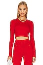 view 1 of 4 Long Sleeve Crop Top in Engine