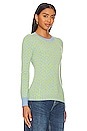 view 2 of 4 Long Sleeve Crew Neck in Dutch Canal & Chartreuse