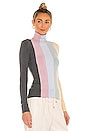 view 2 of 4 Vertical Stripe Turtleneck Sweater in Multi