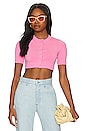 view 1 of 4 Short Sleeve Crop Top in Taffy