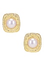 view 1 of 2 BOUCLES D'OREILLES PERLA in 14k Gold Plated Brass