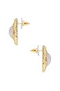 view 2 of 2 PENDIENTES PERLA in 14k Gold Plated Brass