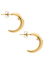 view 2 of 3 BOUCLES D'OREILLES OLIVIA in 14k Gold Plated Brass & CZ