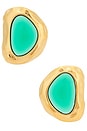 view 1 of 2 BRINCOS ESME in 14k Gold Plated Brass & Resin