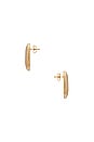 view 2 of 2 Organic Rectangle Earrings in 18k Gold Filled