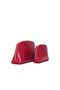 view 3 of 6 Red Python Embossed Pouch Set in Red