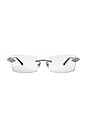 view 1 of 3 Serpent Authentic Glasses in Clear Silver