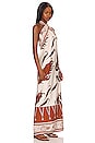 view 2 of 3 Del Mare Maxi Dress in La Mer Tabasco, Soft Yellow, & Rust in Ecru & Tabacco