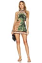 view 1 of 4 Reminders of Paradise Mini Dress in Toile Chocolate & Greenery