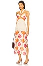 view 1 of 4 Water Adventure Ankle Dress in Ecru, Orange & Pink