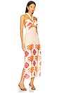 view 3 of 4 Water Adventure Ankle Dress in Ecru, Orange & Pink