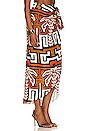view 2 of 4 Sea of Sand Wrap Skirt in Kuna Chocolate, Terracotta, & Ecru