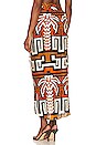 view 3 of 4 Sea of Sand Wrap Skirt in Kuna Chocolate, Terracotta, & Ecru