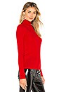 view 2 of 4 Roll Neck Rib Top in Red