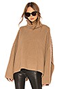 view 1 of 4 Crop Poncho in Camel