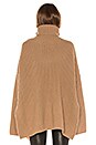 view 3 of 4 Crop Poncho in Camel