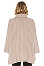 view 3 of 4 Poncho in Beige Chine