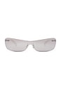 view 1 of 3 СОЛНЦЕЗАЩИТНЫЕ ОЧКИ MIRADA in White & Silver Mirror