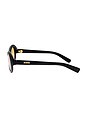 view 3 of 3 GAFAS DE SOL ROND in Matte Black, Gold, & Amber