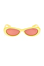view 1 of 3 Nuvola Sunglasses in Banana, Silver, & Burgundy