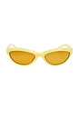 view 1 of 3 Curvo Sunglasses in Milky Yellow, Gold, & Bronze